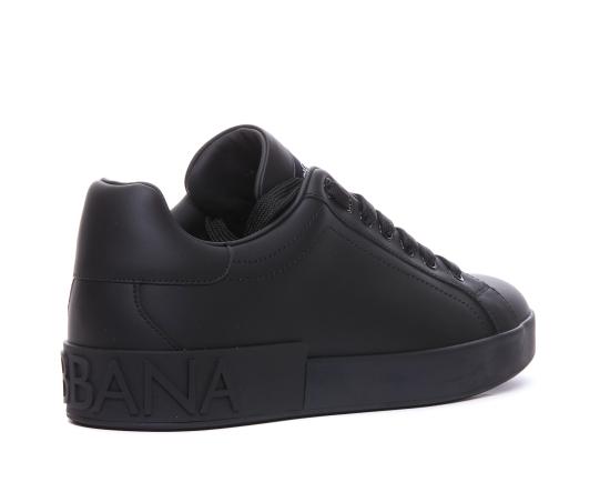 26FW 돌체앤가바나 카프스킨 포르토피노 스니커즈 CS1772 A106580999 Black - DOLCE & GABBANA