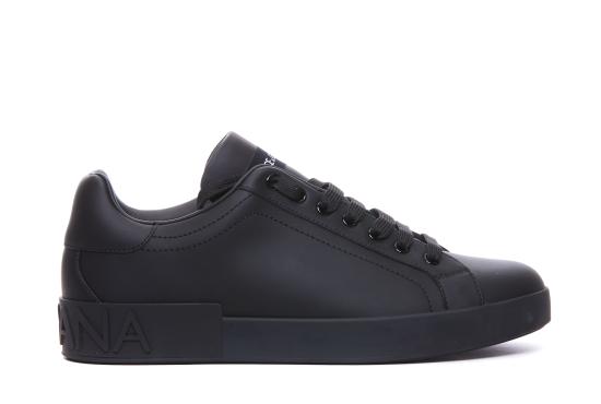 26FW 돌체앤가바나 카프스킨 포르토피노 스니커즈 CS1772 A106580999 Black