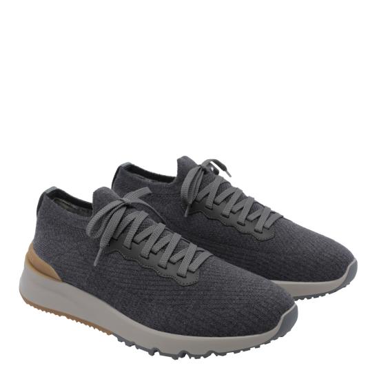 26FW 브루넬로 쿠치넬리 스니커즈 MZUWLBO253 CBB82 Grey - BRUNELLO CUCINELLI
