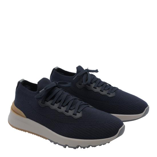 26FW 브루넬로 쿠치넬리 스니커즈 MZUWLBO253 CEG72 Blue - BRUNELLO CUCINELLI