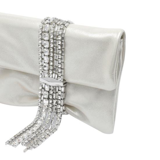 26FW 지미추 토트백 ZANDRA ZIULIGHT SOFT GOLD CRYSTAL White - JIMMY CHOO