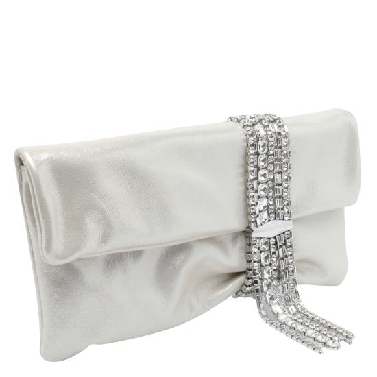 26FW 지미추 토트백 ZANDRA ZIULIGHT SOFT GOLD CRYSTAL White - JIMMY CHOO