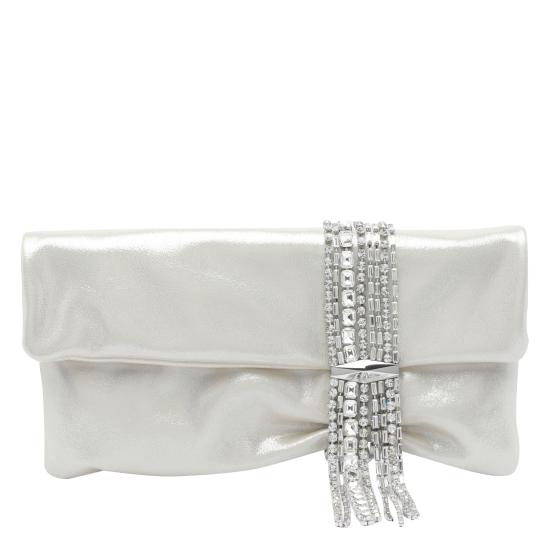 26FW 지미추 토트백 ZANDRA ZIULIGHT SOFT GOLD CRYSTAL White