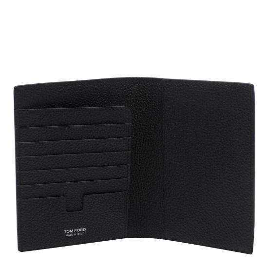 26FW 톰포드 그레인 레더 폴딩 카드 홀더 Y0274 LCL158SNAA Black - TOMFORD