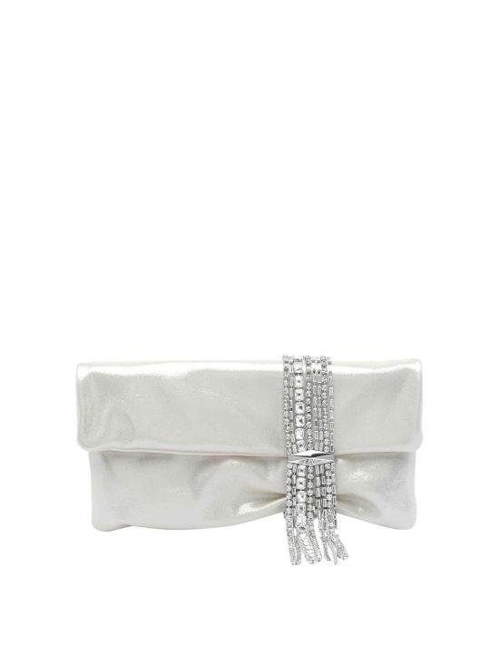 25FW 지미추 클러치/파우치 ZANDRAZIULIGHTSOFTGOLDCRYSTAL Silver