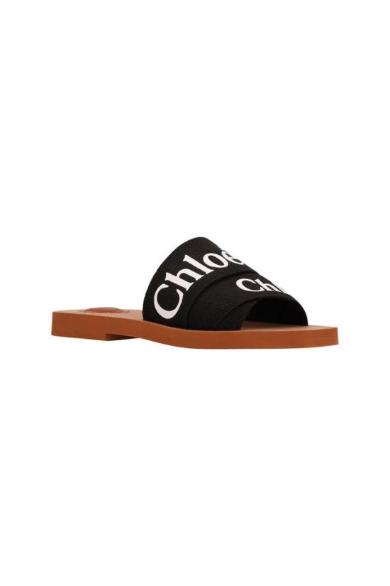 26FW 끌로에 우디 플랫 뮬 CHC22U188Z3 BLACK - CHLOE