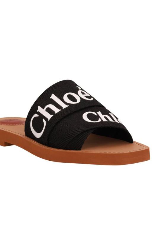 26FW 끌로에 우디 플랫 뮬 CHC22U188Z3 BLACK - CHLOE