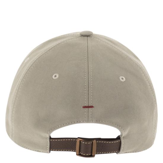  브루넬로 쿠치넬리 로고 자수 베이스볼 캡 M252D9850 TURTLEDOVE - BRUNELLO CUCINELLI