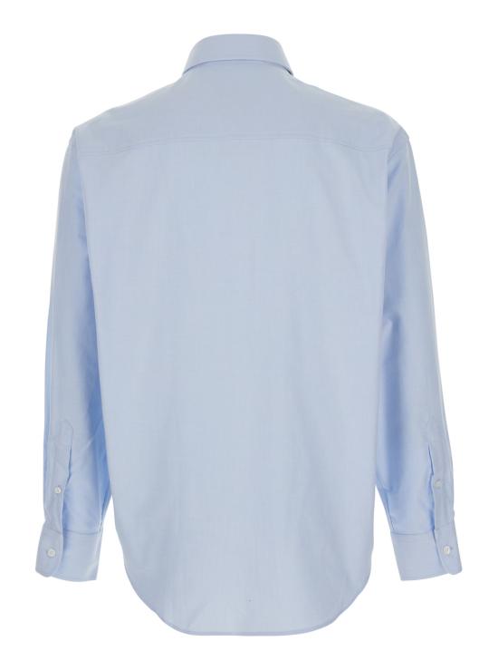 26FW 아미 스몰 하트 로고 박시 자수 셔츠 HSH822CO0031450 Light blue - AMI
