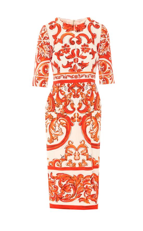 26FW 돌체앤가바나 미디 원피스 F6EAJT GDDRJS9000 Orange