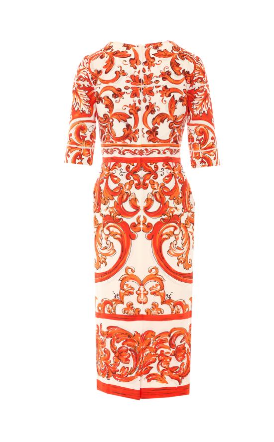 26FW 돌체앤가바나 미디 원피스 F6EAJT GDDRJS9000 Orange - DOLCE & GABBANA