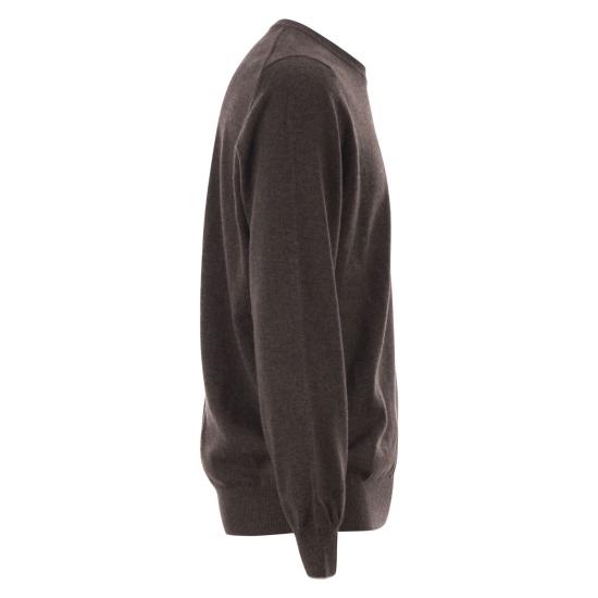  브루넬로 쿠치넬리 캐시미어 니트 M2200100 DARK BROWN - BRUNELLO CUCINELLI