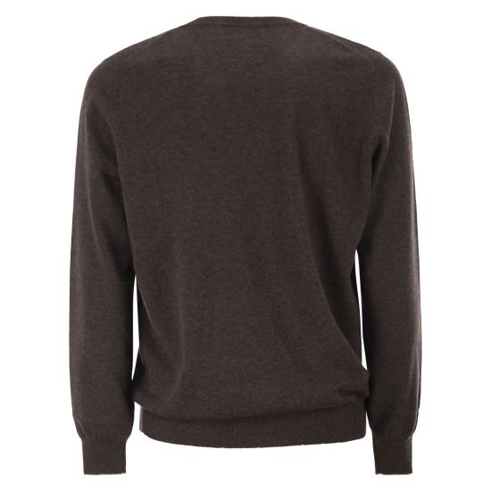 브루넬로 쿠치넬리 캐시미어 니트 M2200100 DARK BROWN - BRUNELLO CUCINELLI