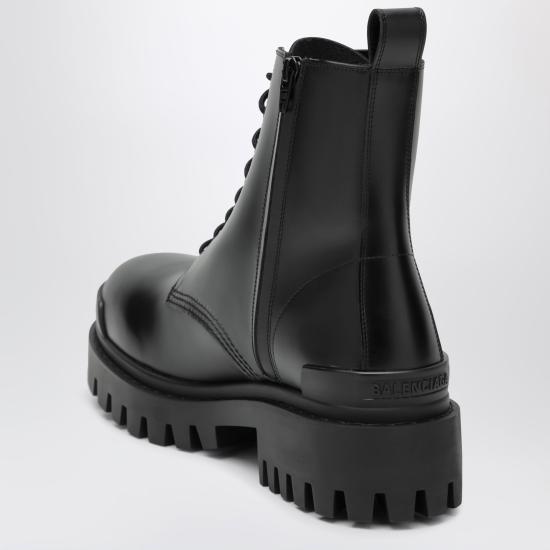 26FW 발렌시아가 스트라이크 집 레더 부츠 844967WA960 Black - BALENCIAGA