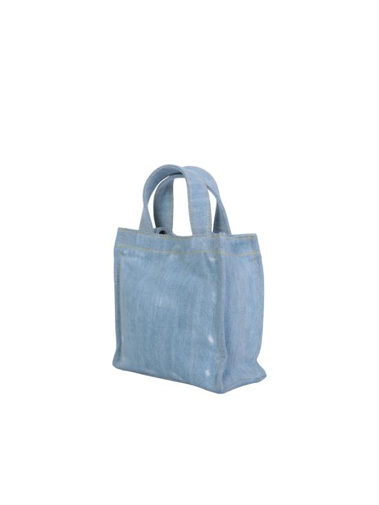  아크네 스튜디오 데님 로고 미니 토트백 C10169 228 Blue - ACNE STUDIOS