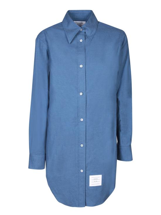  톰브라운 RWB 스트라이프 버튼 다운 셔츠 드레스 FDSE33A F0351 440 Blue