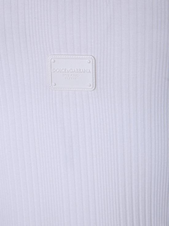  돌체앤가바나 코튼 리브 탱크탑 G8PA8T FUGSI W0800 White - DOLCE & GABBANA