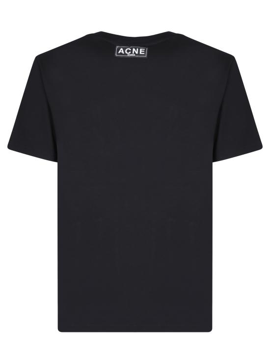  아크네 스튜디오 로고 티셔츠 CL0265 900 Black - ACNE STUDIOS