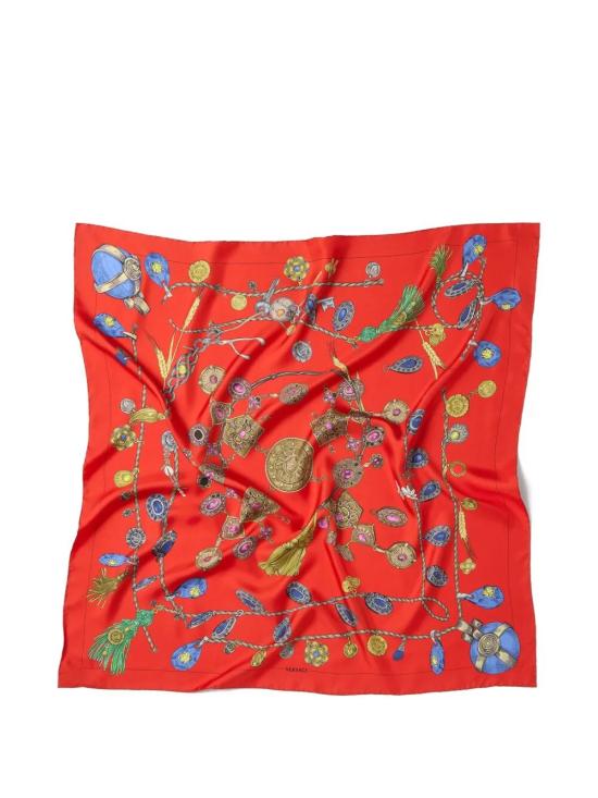 26FW 베르사체 머플러/스카프 1001600 1A18820 5R860 VINTAGE RED LIGHT BLUE GOLD