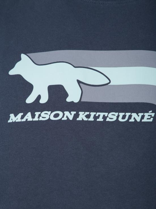  메종키츠네 탑 MM00113 KJ0118 P492 Blue - MAISON KITSUNE