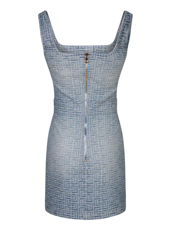  발망 원피스 CF1R2128 DD27 6FF Blue - BALMAIN