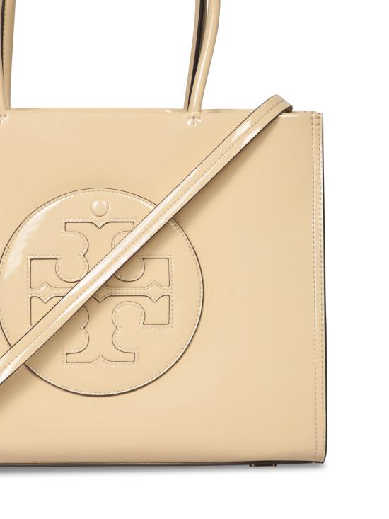 25SS 토리버치 엘라 바이오 페이턴트 스몰 토트백 161876 700 White - TORY BURCH