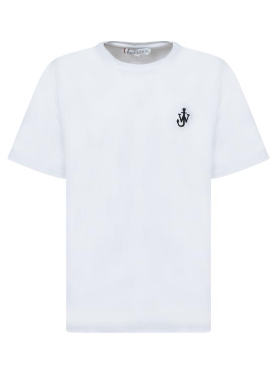 25SS JW앤더슨 앵커 자수 티셔츠 JT0257 PG1510 001 White
