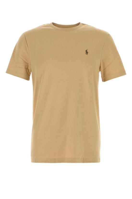 26FW 폴로 랄프로렌 포니로고 자수 반팔 티셔츠 710671438 527 Beige o Tan