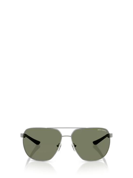 26FW 알마니 에비에이터 선글라스 AX2047S 60689A SHINY GUNMETAL