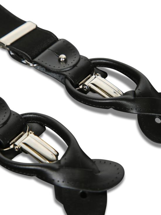 26SS 델 오글리오 가죽 벨트 BRACE 25 B04 09 Black - DELL'OGLIO