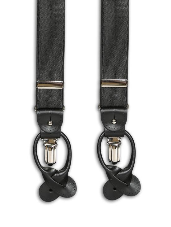 26SS 델 오글리오 가죽 벨트 BRACE 25 B04 09 Black