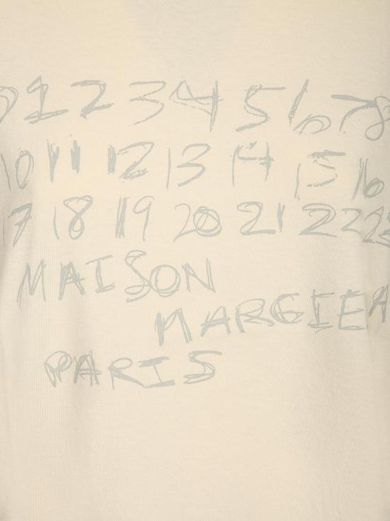 26SS 마르지엘라 뉴메리컬 코튼 티셔츠 S51GC0544 S24575 119 White - MAISON MARGIELA