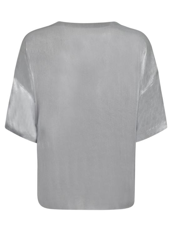 26SS 노마카말리 탑 ST1266 LMT05 058 Metallic - NORMA KAMALI