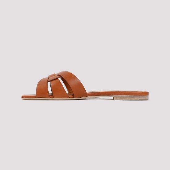 26FW 생로랑 스무스 레더 트리뷰트 플랫 뮬 571952 BDA00 2206 AMBRA - SAINT LAURENT