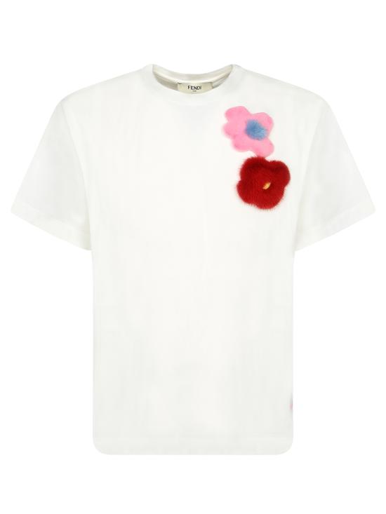 26SS 펜디 저지 티셔츠 FS9776 AOUH F0ZNM White
