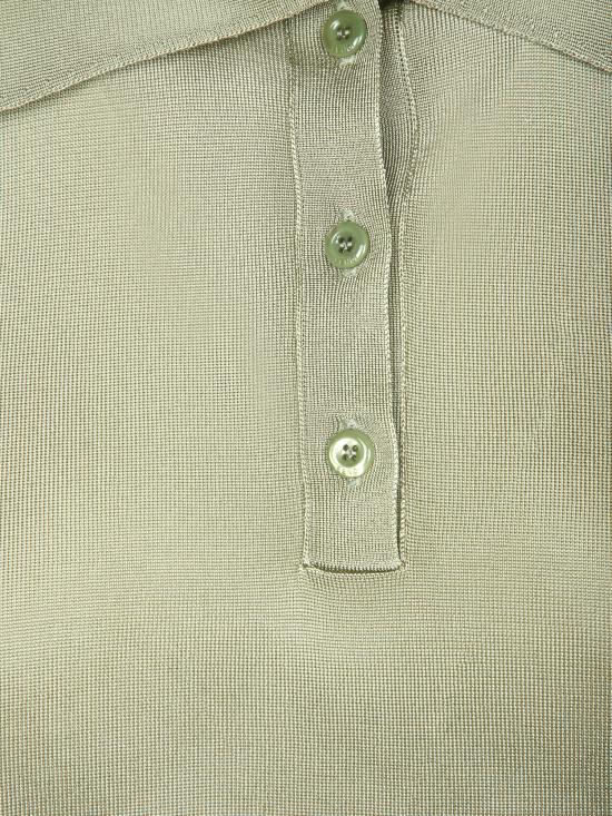 26SS 펜디 샤이니 비스코스 폴로 셔츠 FZXE82 AW4V F1UKL Green - FENDI