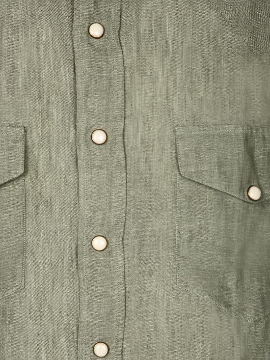 26SS 델 오글리오 셔츠 DARRENTEXA VI26 395 Green - DELL'OGLIO