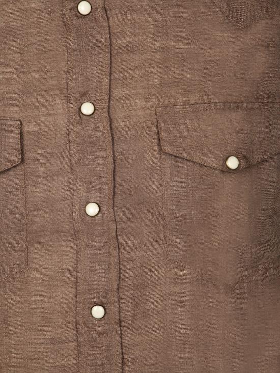 26SS 델 오글리오 셔츠 DARRENTEXA VI26 396 Brown - DELL'OGLIO