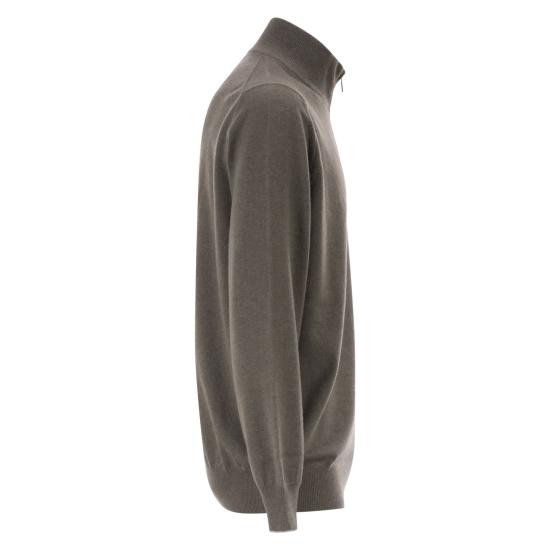  브루넬로 쿠치넬리 캐시미어 집업 니트 M2200124 BROWN - BRUNELLO CUCINELLI