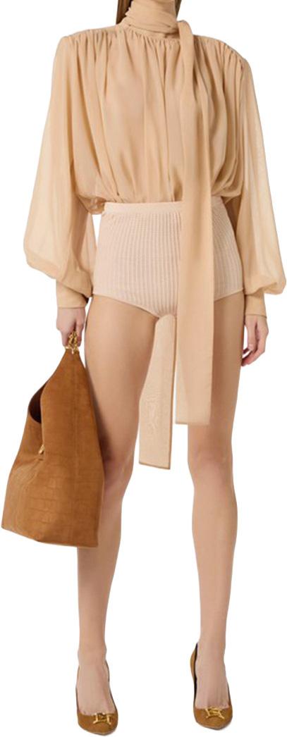 26SS 엘리자베타프랜치 탑 CB00663E2EA1 BEIGE - ELISABETTA FRANCHI