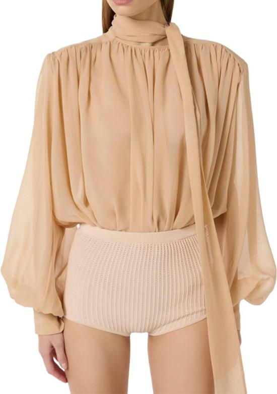 26SS 엘리자베타프랜치 탑 CB00663E2EA1 BEIGE - ELISABETTA FRANCHI