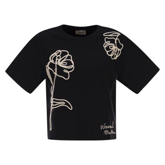 26FW 위켄드막스마라 폴로 티셔츠 2625976051600 BLACK