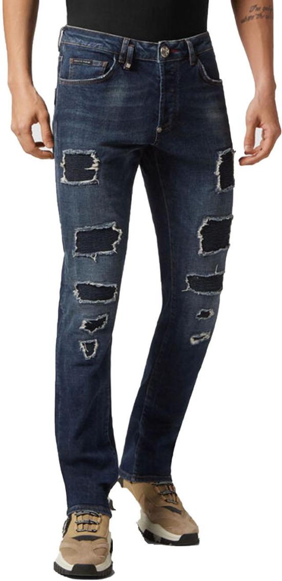  필립 플레인 데님 팬츠 FACCMDT3547PDE004N09GD BLUE - PHILIPP PLEIN
