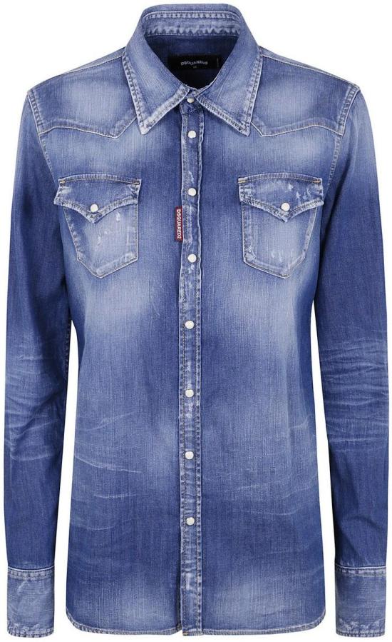25SS 디스퀘어드2 데님 셔츠 S75DL0894S30341470 BLUE