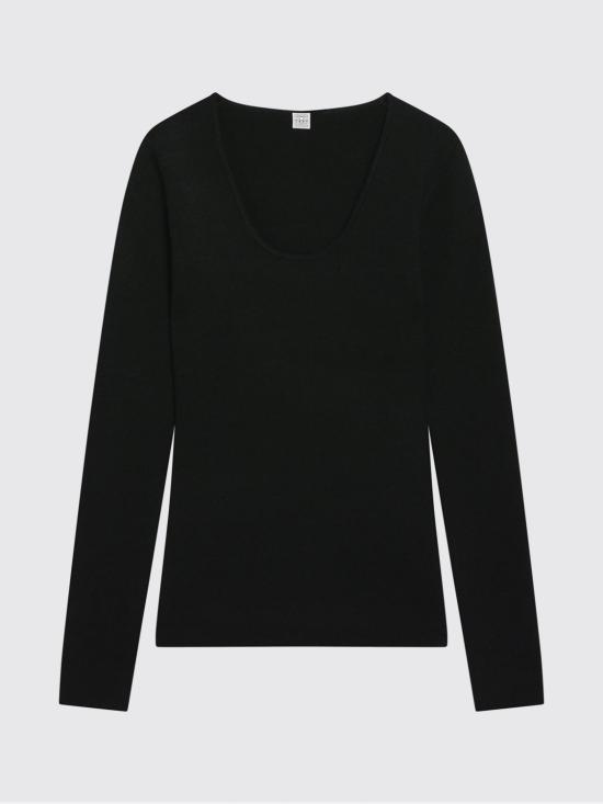 26SS 토템 스웨터 254WRT0571YA0128 001 Black - TOTEME