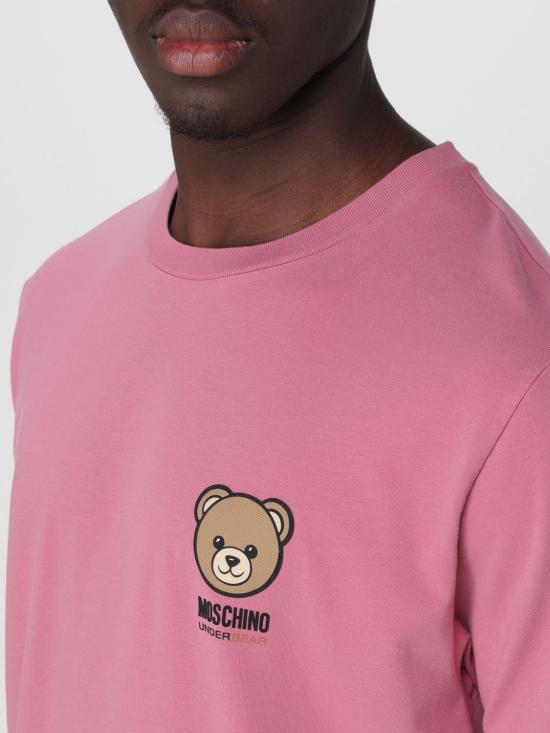 26SS 모스키노 반팔 티셔츠 A07014410 0182 Pink - MOSCHINO