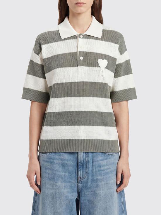 26SS 아미 코튼 숏슬리브 아미 드 하트 폴로 FPL430KN0153A 152 Multicolor