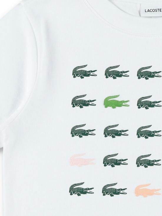 26SS [키즈] 라코스테 티셔츠 947587 W8L White - LACOSTE