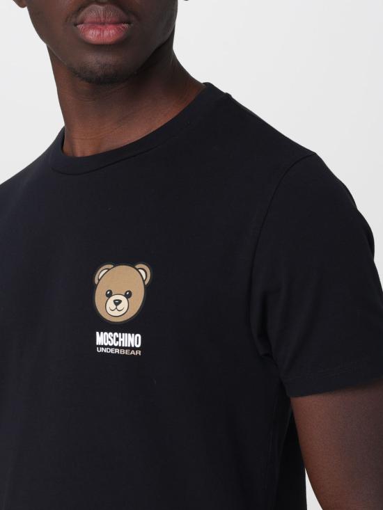 26SS 모스키노 반팔 티셔츠 A07014410 0555 Black - MOSCHINO