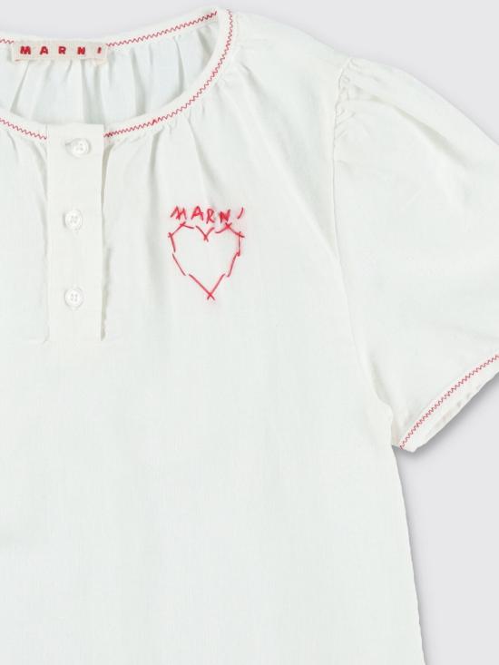26SS [키즈] 마르니 원피스 M01790M00WK 0M100 White - MARNI